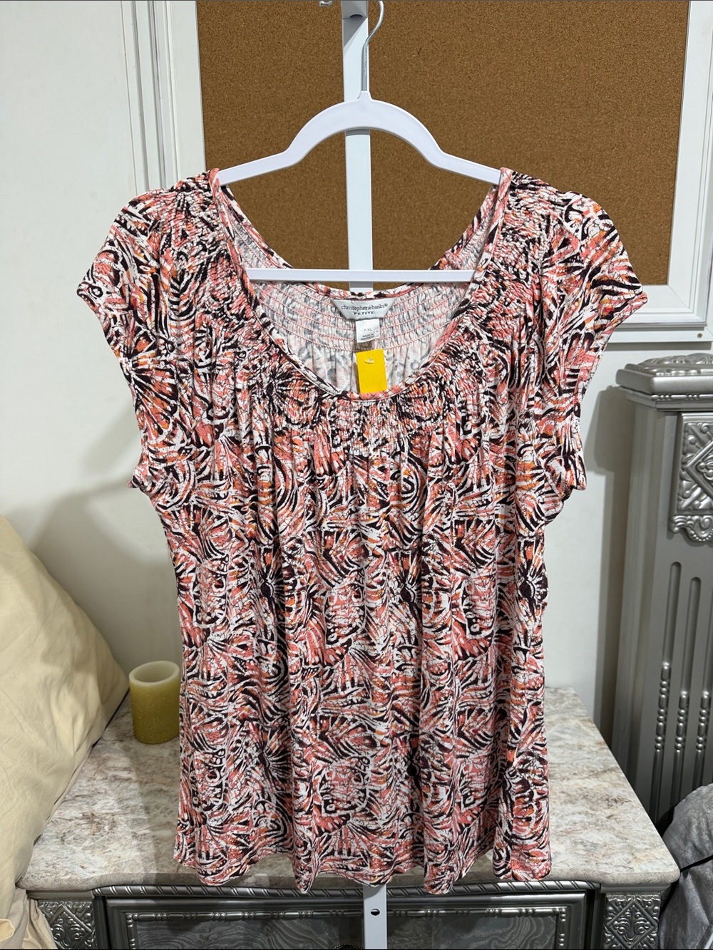 🚨(5/$10) Christopher & Banks Sheered Neckline Blouse Size PXL